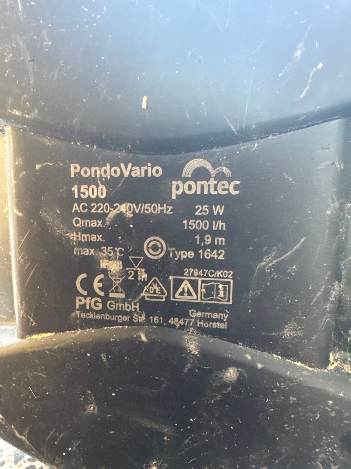 Pontec PondoVario 1500 vijverpomp met fontein, Ophalen of Verzenden, Gebruikt