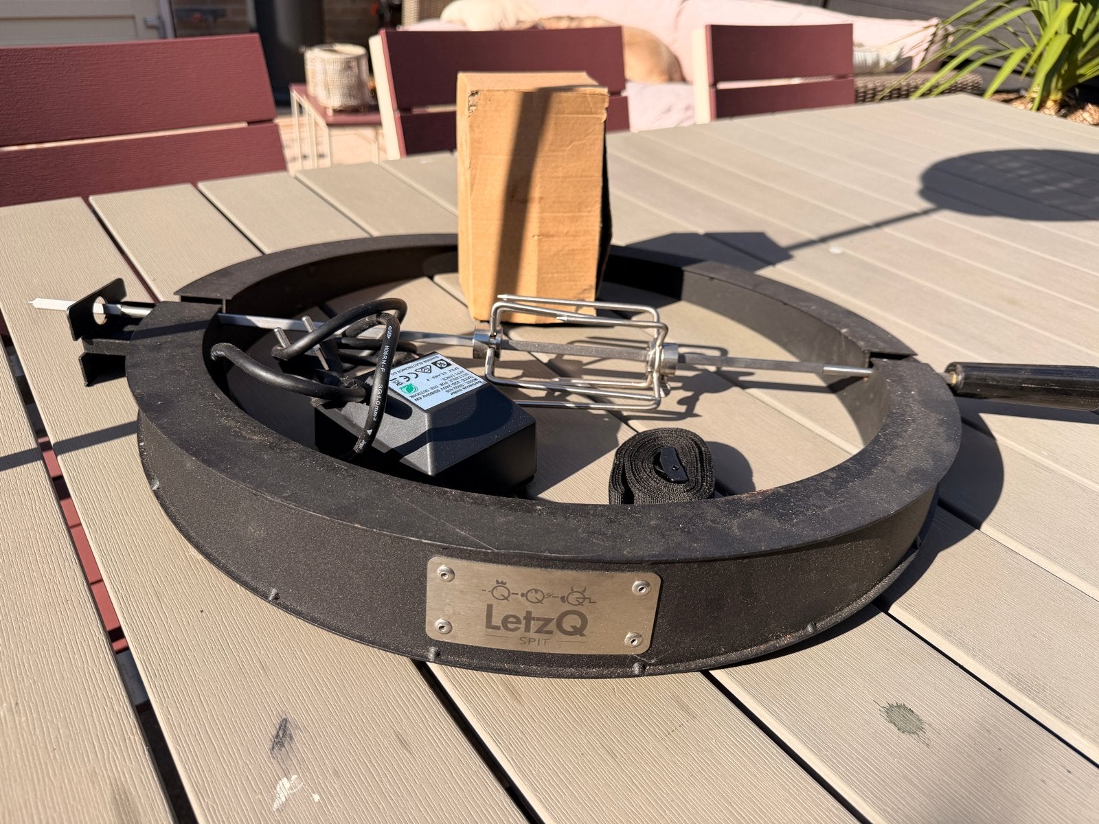 LetzQ Spit Rotisserie Ring voor BBQ, Ophalen of Verzenden, Zo goed als nieuw
