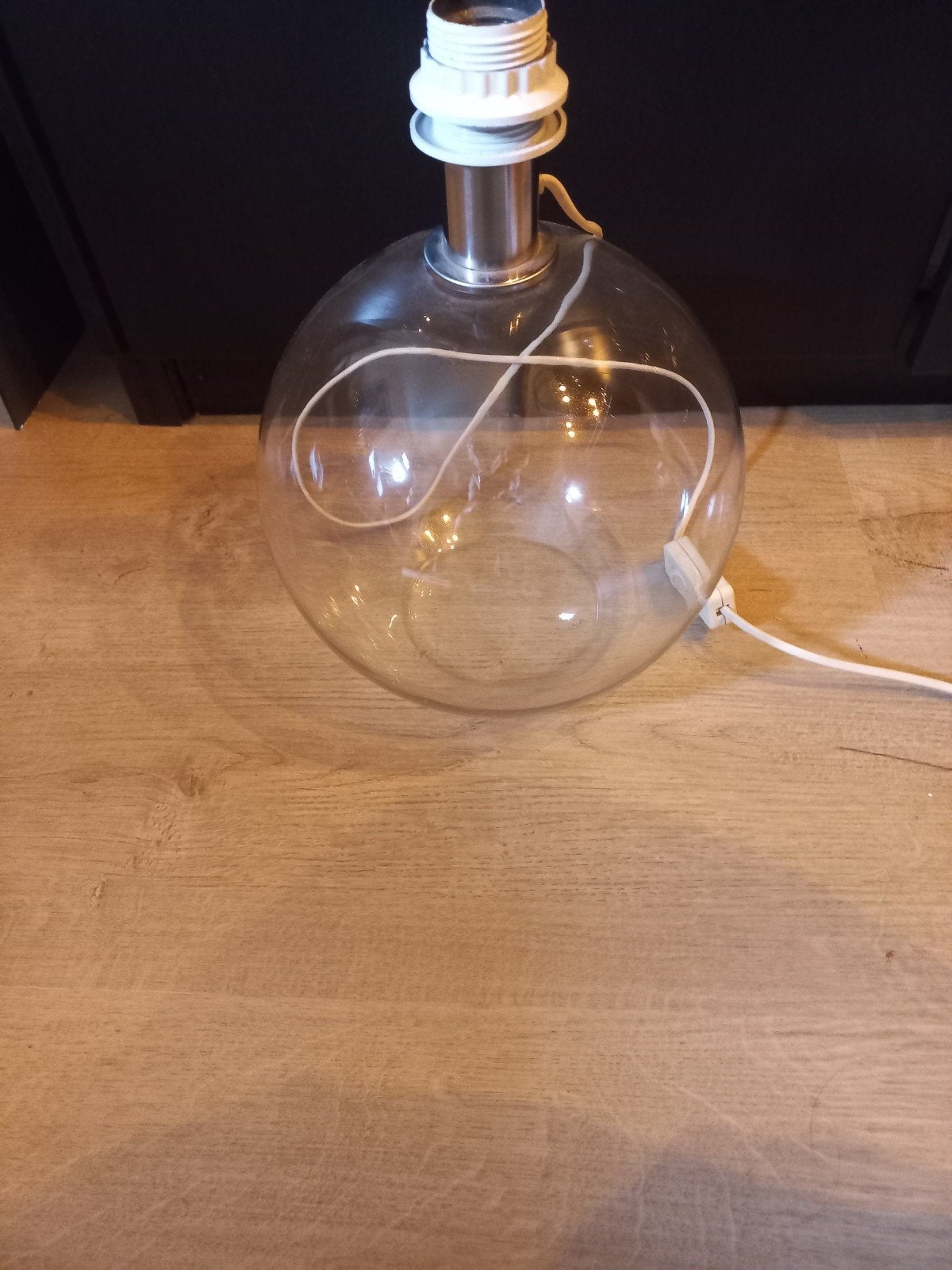Mooie glazen lampenvoet, Huis en Inrichting, Ophalen of Verzenden, Zo goed als nieuw, E27 (groot), Gloeilamp