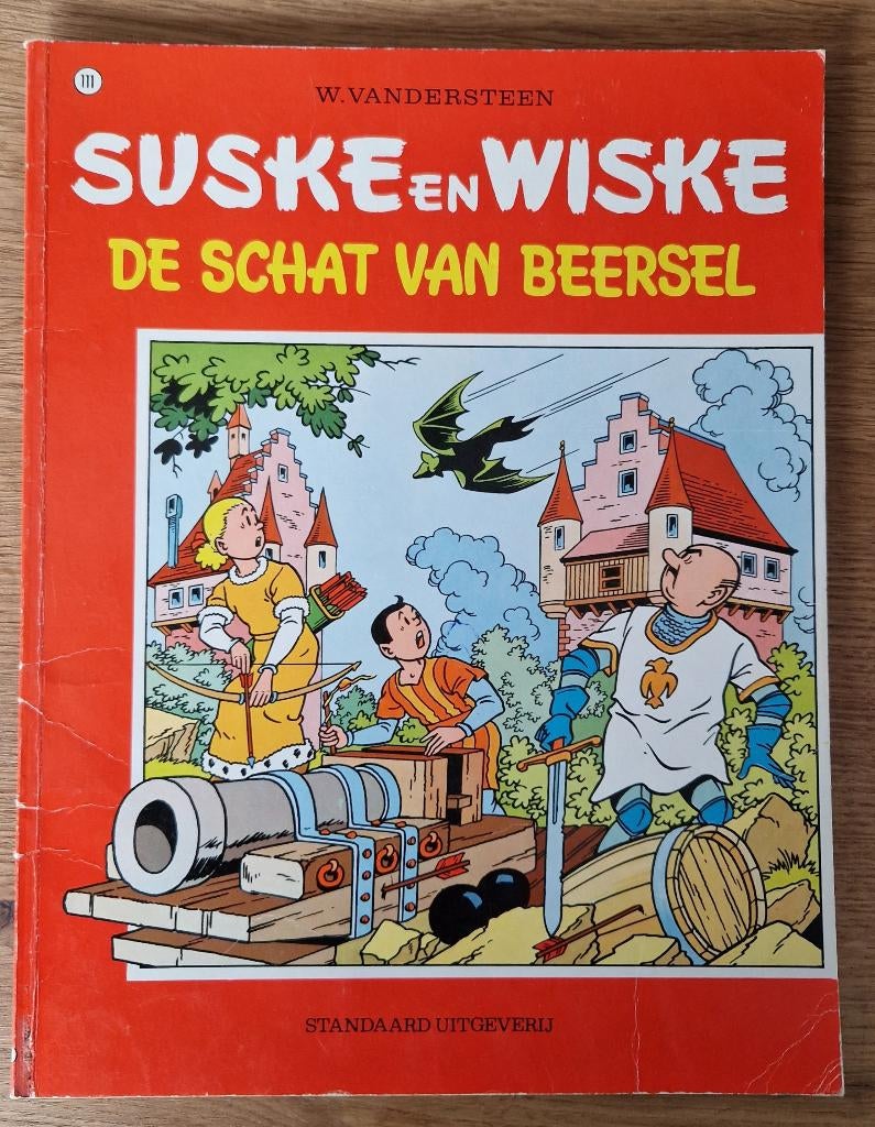 Suske en Wiske - De schat van Beersel - 111 (1975) - Strip, Boeken, Eén stripboek, Zo goed als nieuw