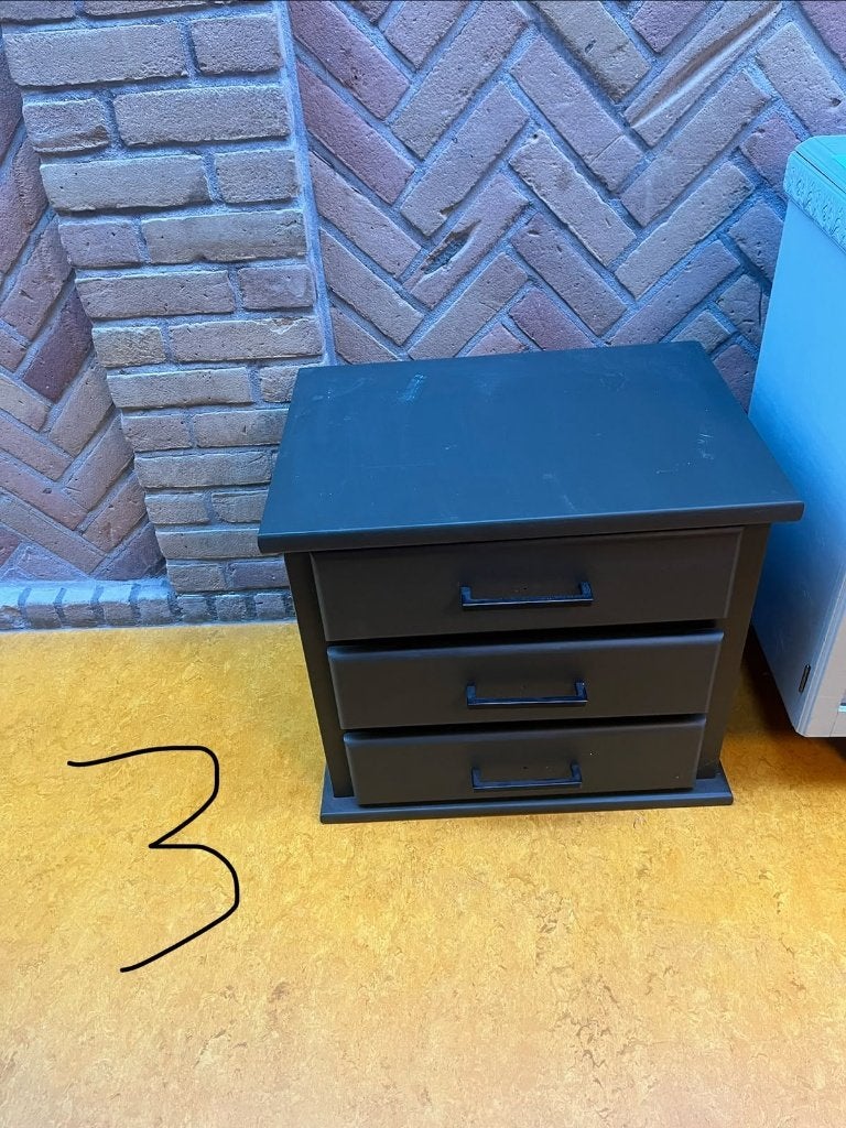 kastje antraciet ladekast, Ophalen, Gebruikt, 50 tot 100 cm, Minder dan 100 cm