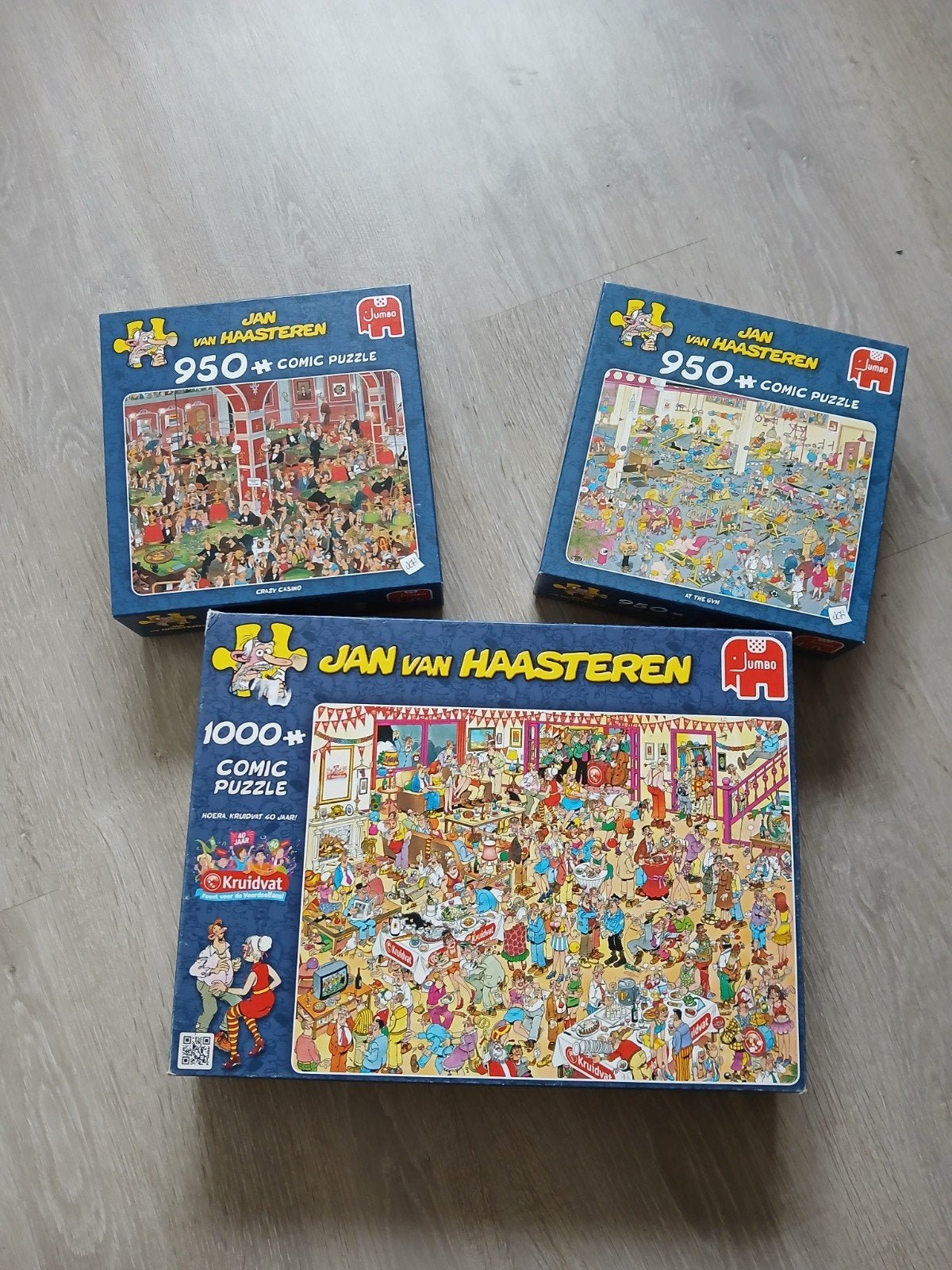 Jan van Haasteren Puzzels - 2x 950 en 1x 1000 stukjes, Ophalen of Verzenden, 500 t/m 1500 stukjes, Gebruikt, Legpuzzel