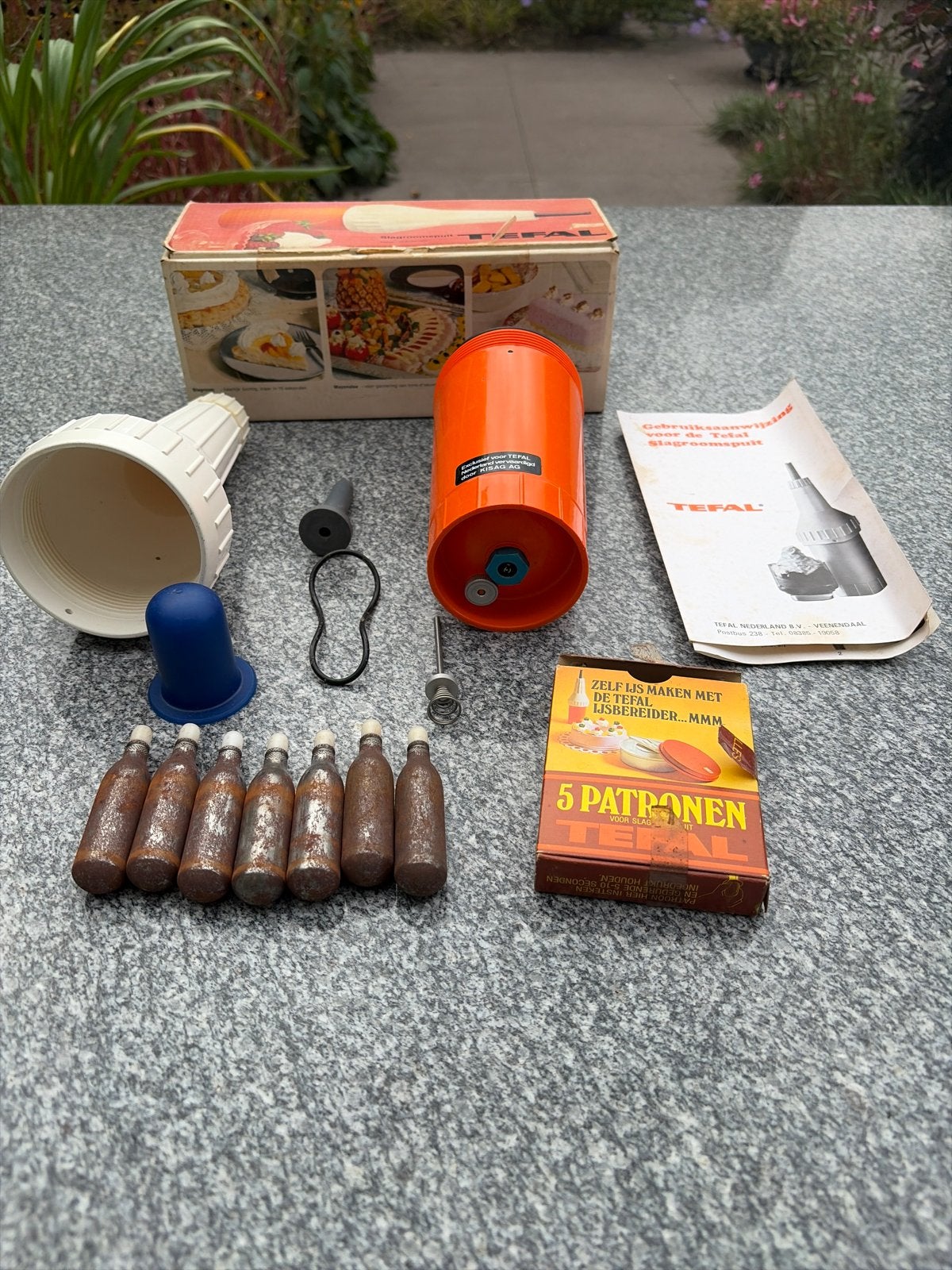 Vintage Tefal Slagroomspuit met Patronen - Complete Set, Ophalen of Verzenden