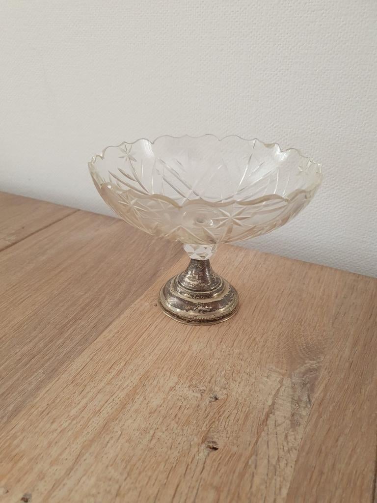 Antiek glazen schaal met voet, Antiek en Kunst, Ophalen