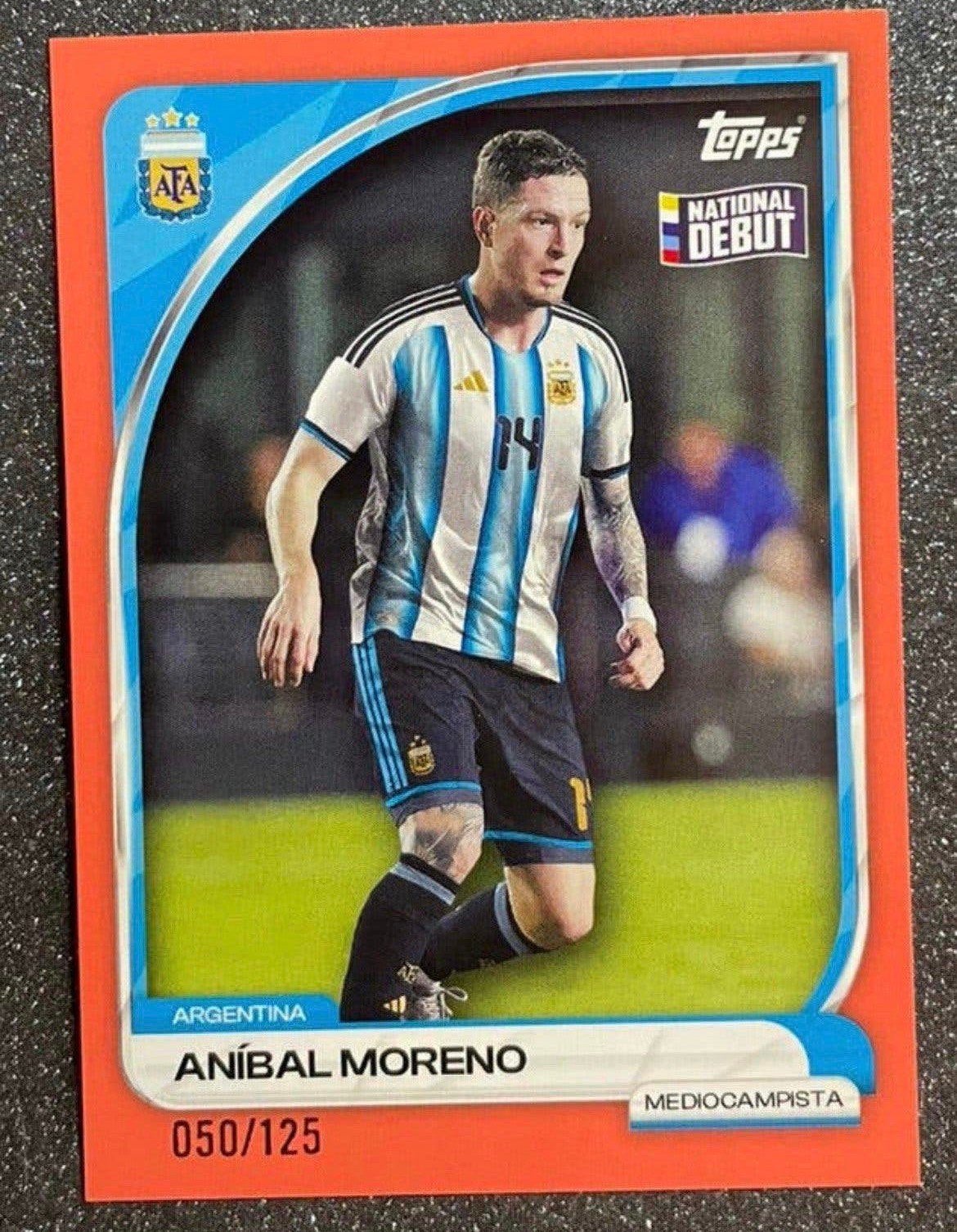 Topps ARGENTINA 2026 ORANGE PARALLEL /125 NAT. DEBUT MORENO, Verzenden, Zo goed als nieuw, Plaatje
