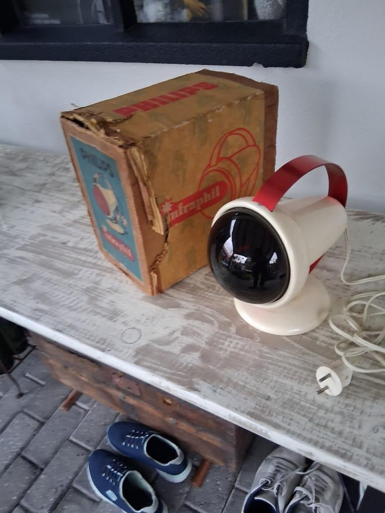 Philips Infraphil infraroodlamp met originele doos jaren 60, Ophalen
