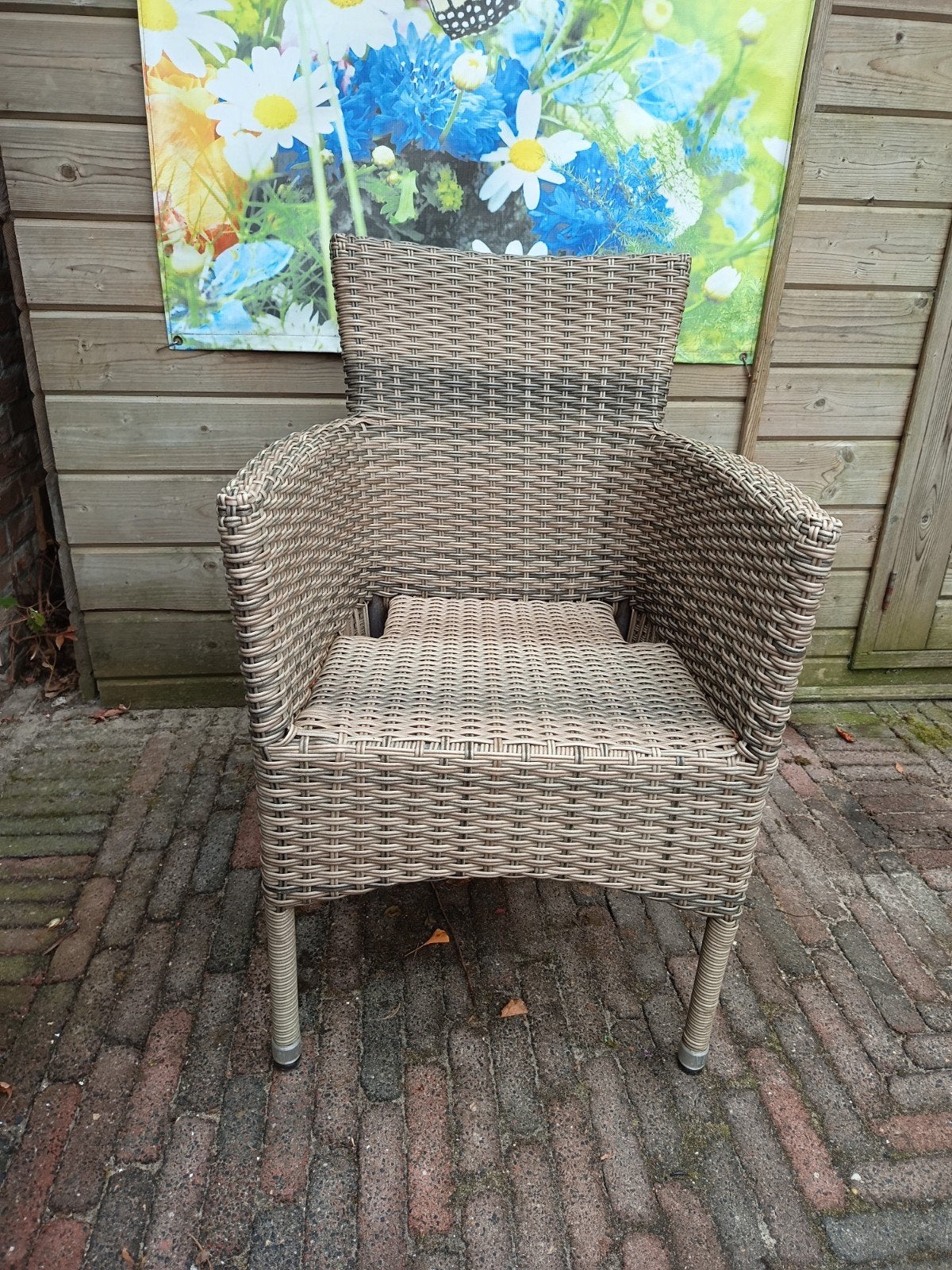 Merk Le Sud tuinstoel, wicker, zo goed als nieuw, Tuin en Terras, Ophalen, Gebruikt, Wicker