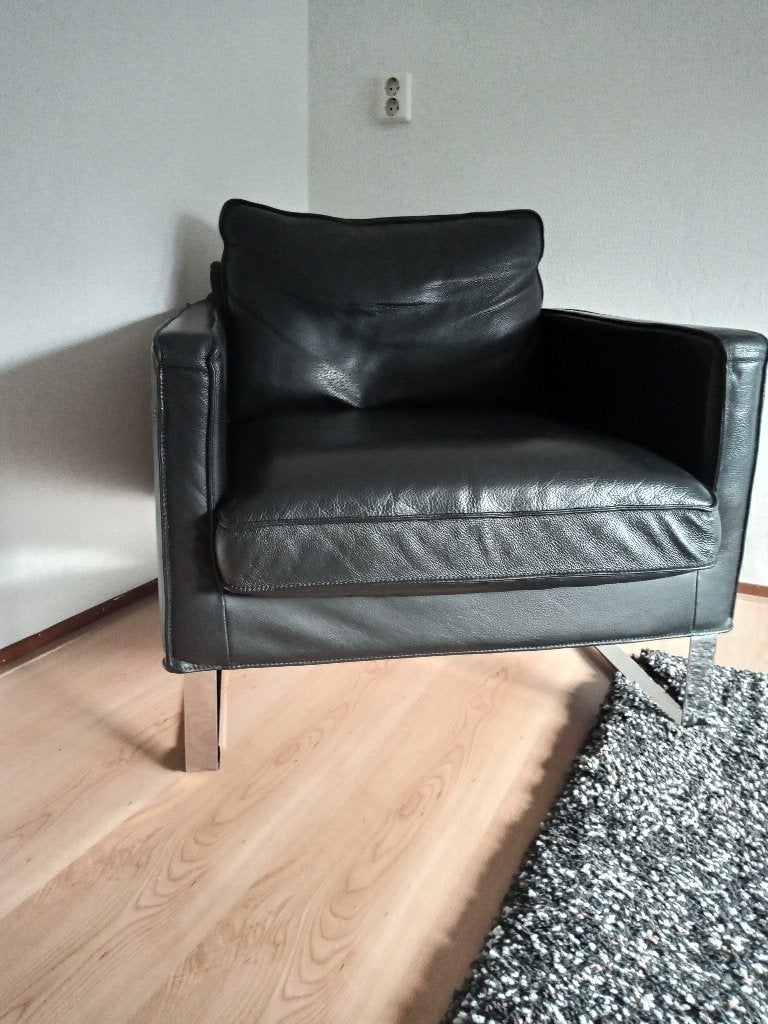 Leren fautuil, Ophalen, Gebruikt, 75 tot 100 cm, Leer