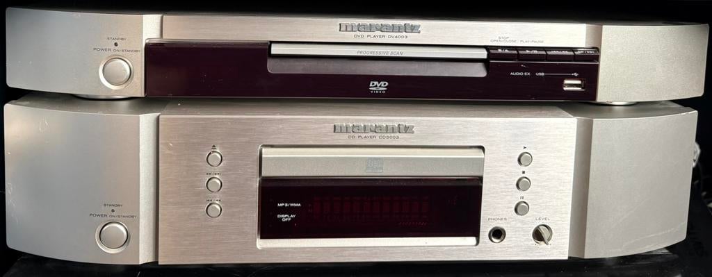 Marantz CD-speler CD5003 & DVD-speler DV4003 (zilver), Ophalen of Verzenden, Gebruikt, Marantz