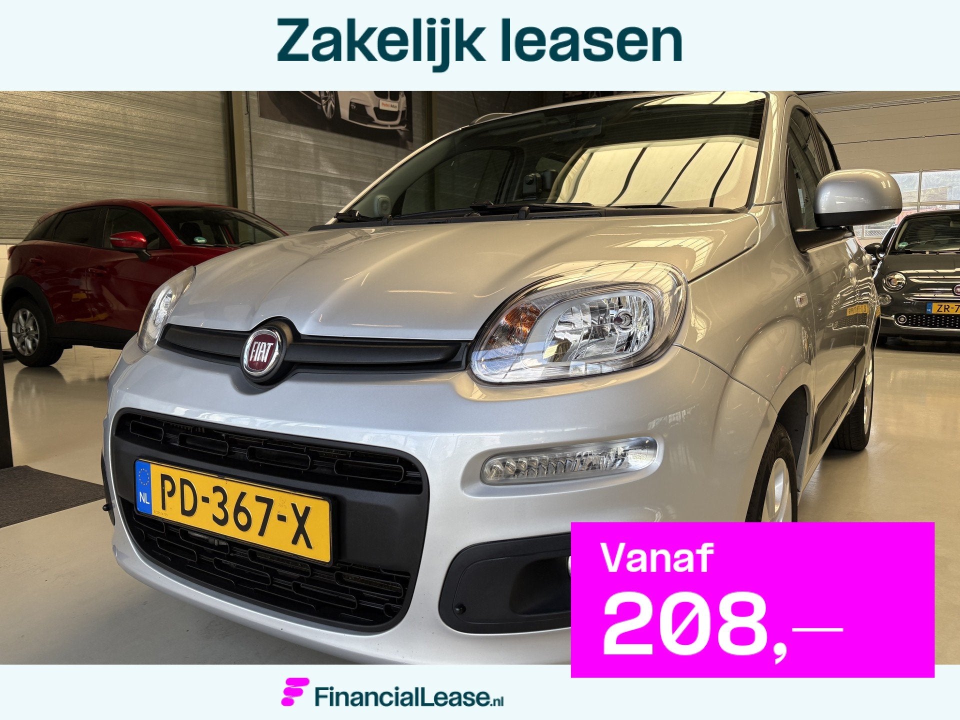 Fiat Panda 0.9 TwinAir Lounge Airco, Cruise, Lichtmetalen ve, Stof, Panda, Origineel Nederlands, Bedrijf