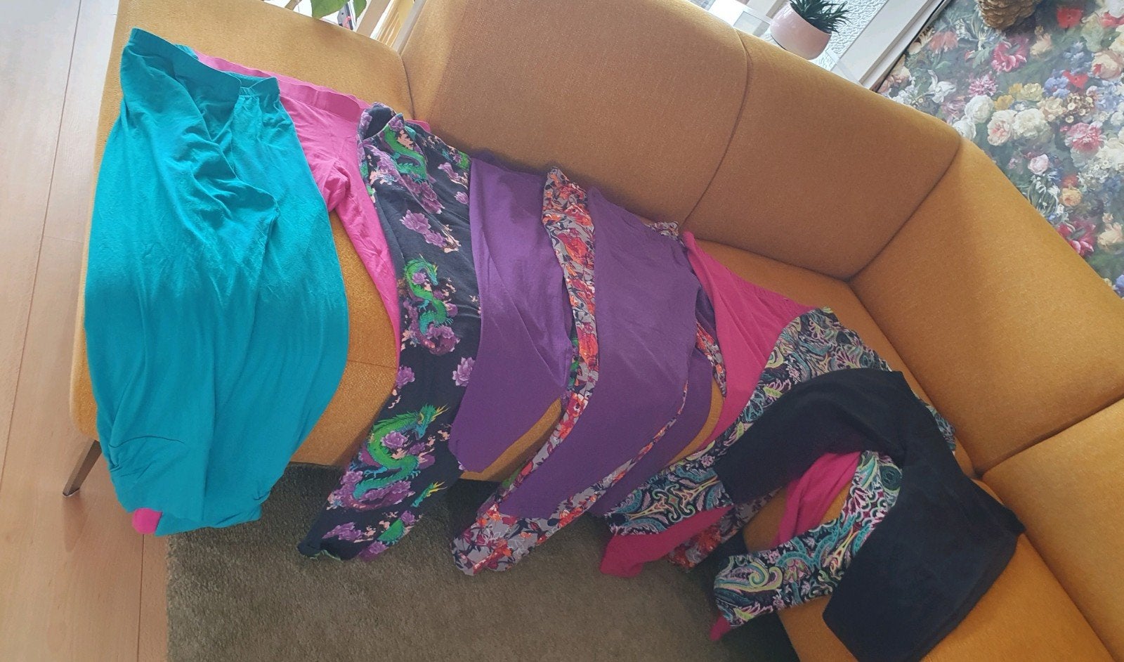 kledingpakket, 9 Leggings en broeken van diverse merken,X/XL, Ophilia, Vögele, Delodes, Ophalen of Verzenden, Gedragen, Meerkleurig
