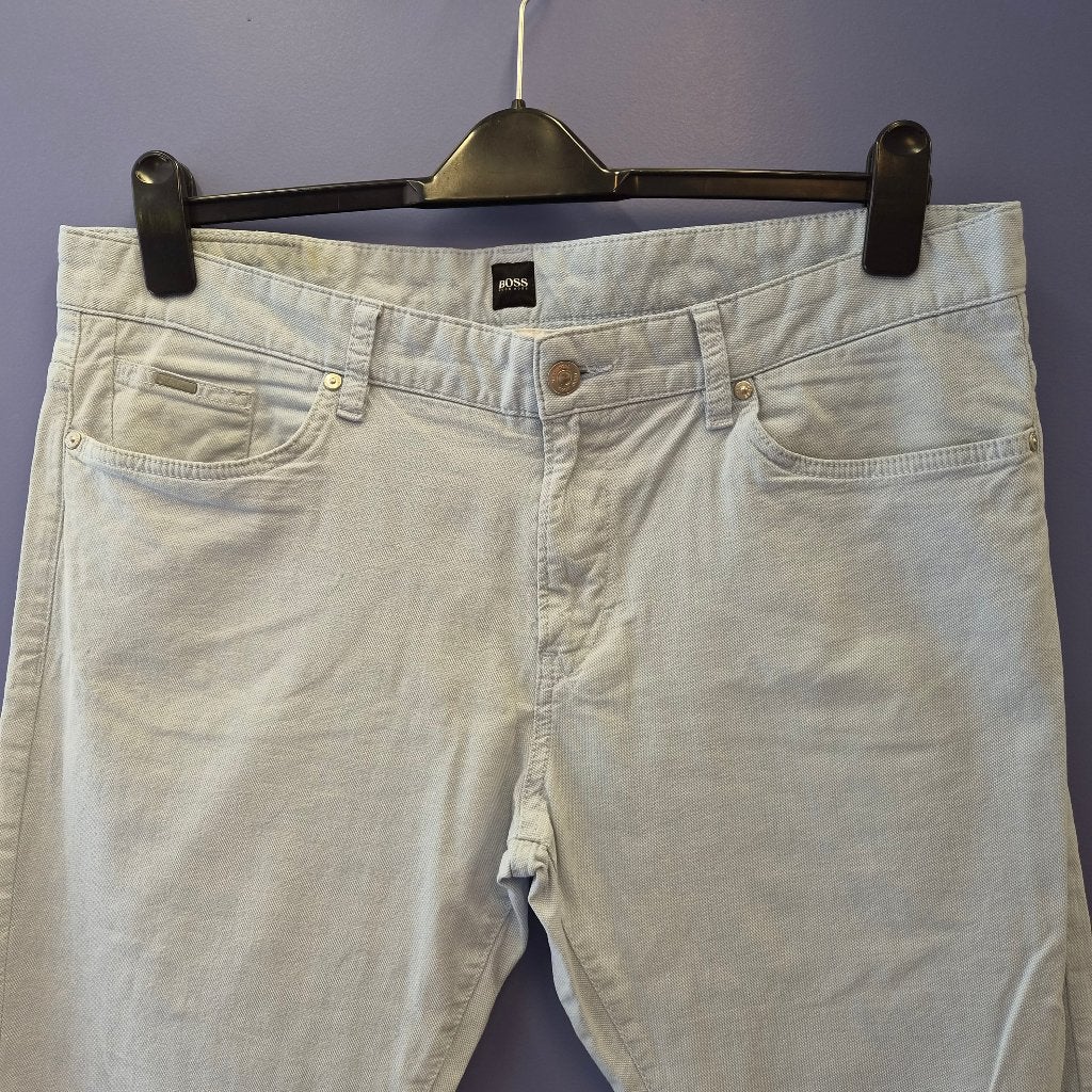 Hugo Boss lichte zomer broek model Delaware W38 L34 nr 51308, Blauw, ., Hugo Boss, Maat 56/58 (XL)