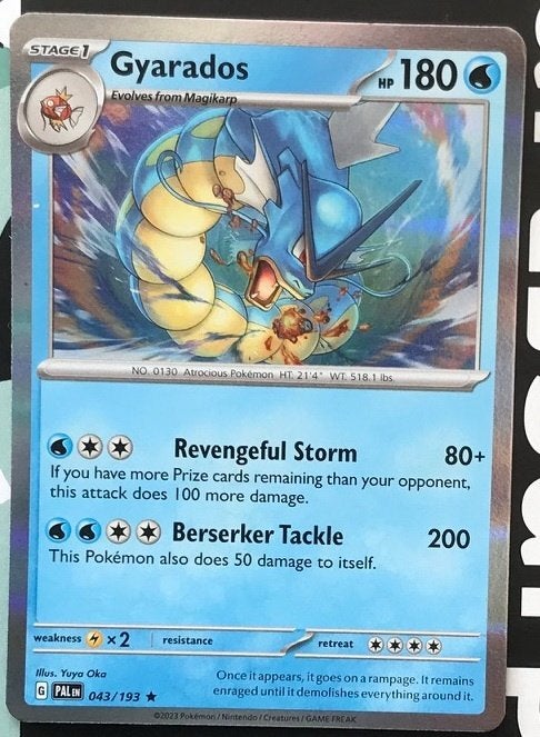 Pokemon - Gyarados (PAL 043) - Holo rare.., Ophalen of Verzenden, Nieuw, Losse kaart, Foil