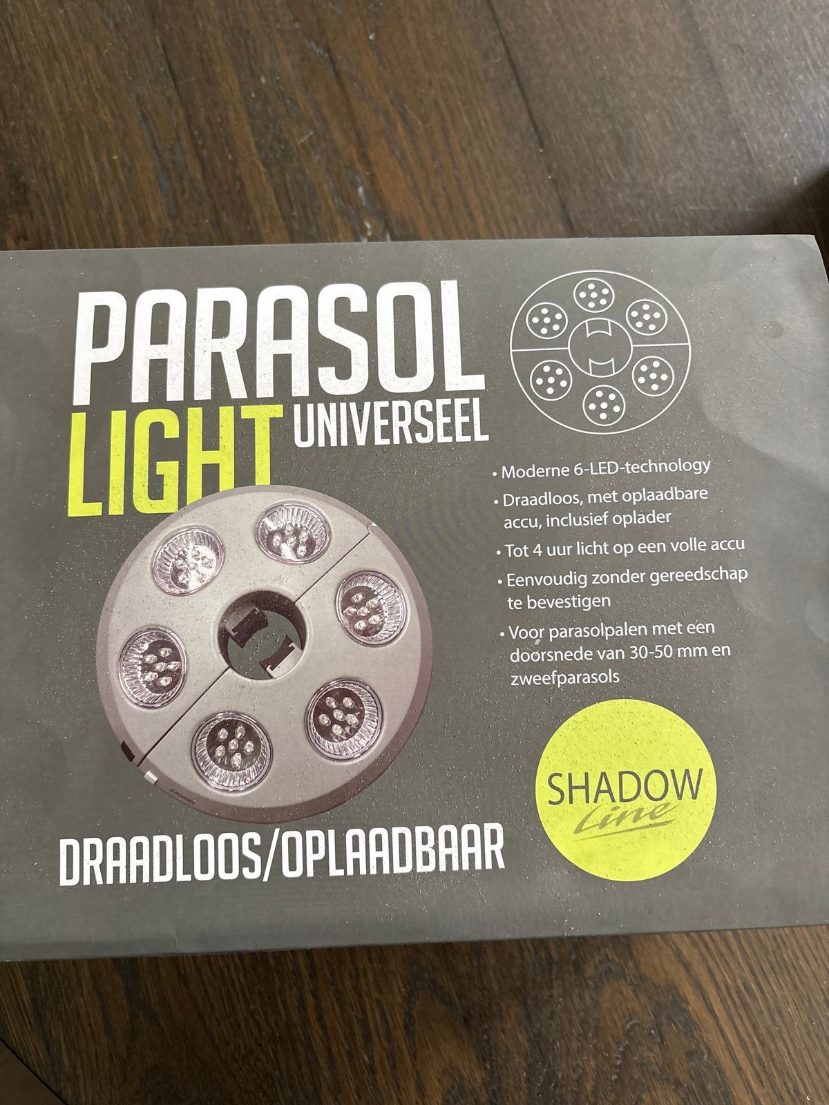 Shadow Line Parasol Light Universeel Draadloos Oplaadbaar, Ophalen of Verzenden, Zo goed als nieuw