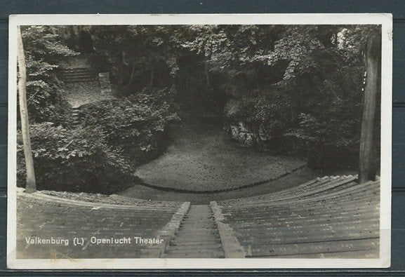 Valkenburg 1948 Openlucht Theater Foto/Ansichtkaart a-86 jdu, Ophalen of Verzenden, 1940 tot 1960, Gelopen, Limburg