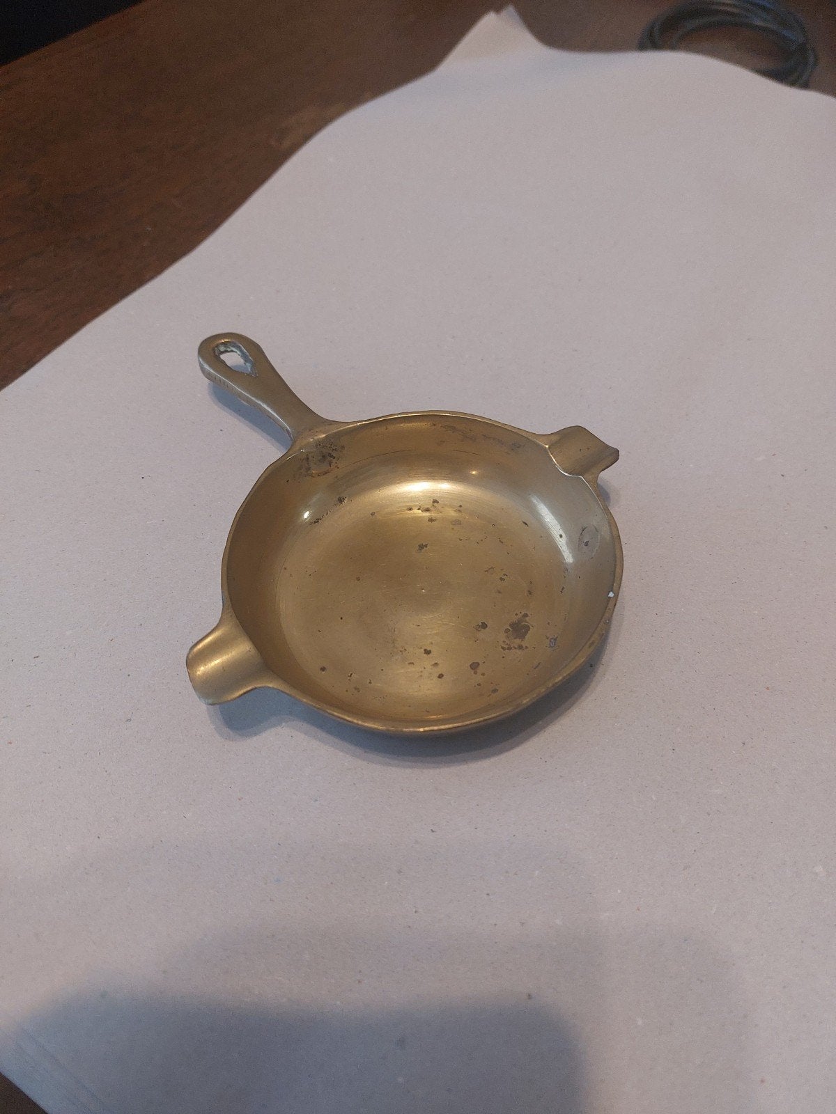 Vintage koperen asbak in panvorm, Ophalen of Verzenden