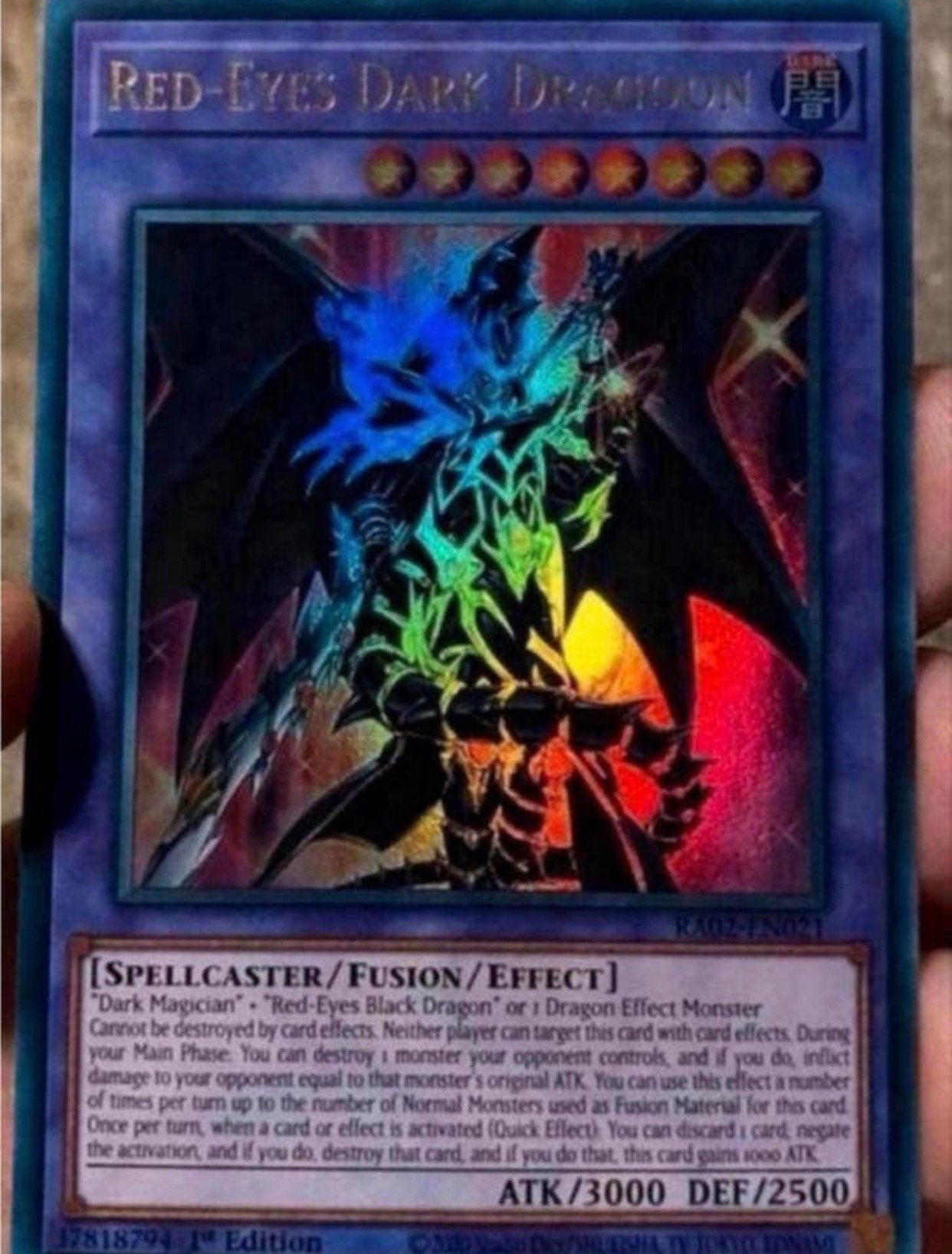 Yu-Gi-Oh! Red Eyes Dark Dragoon RA02 1st Ed M/NM !, Hobby en Vrije tijd, Verzamelkaartspellen | Yu-gi-Oh!, Ophalen of Verzenden