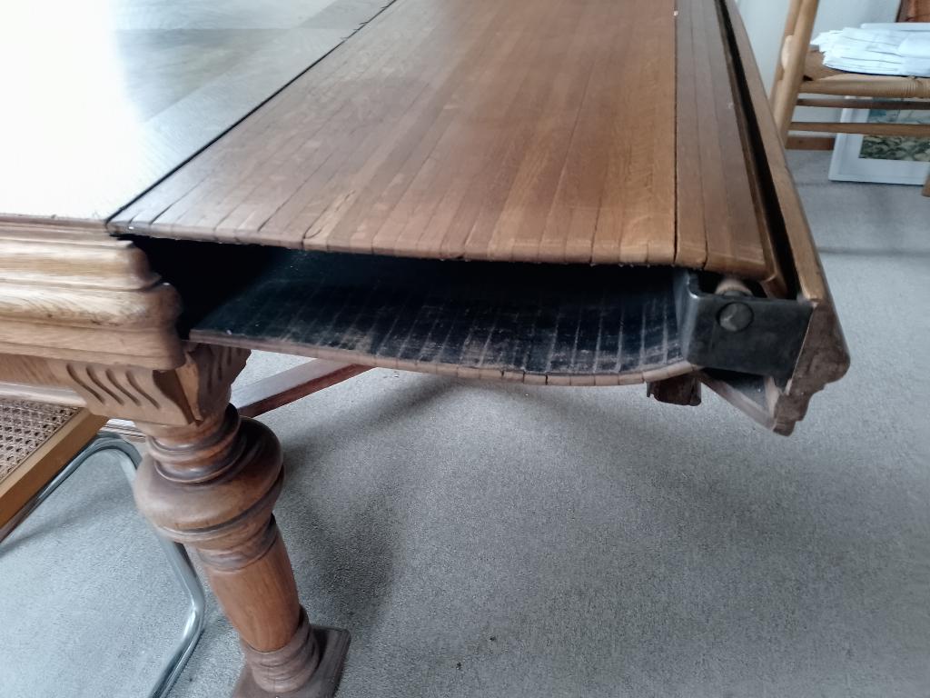 Phoenix (Phönix) uitschuiftafel antiek, Ophalen
