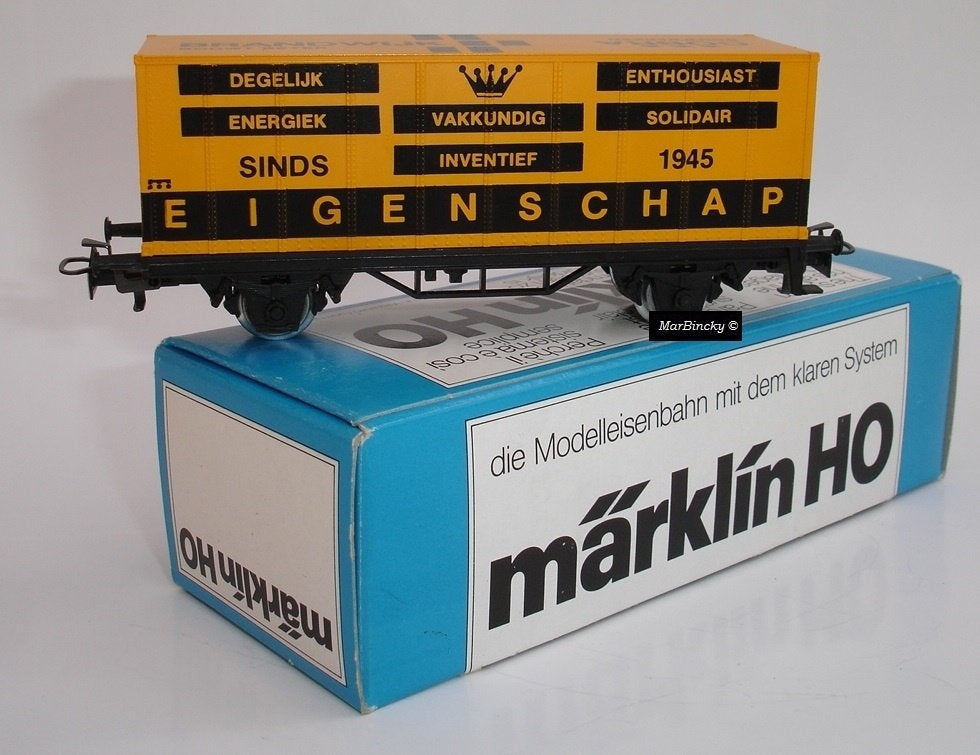 Märklin 4481 Cobra Bouwwerken / Brandwijk Containerwagen !, Wisselstroom, Ophalen of Verzenden, NS, Märklin