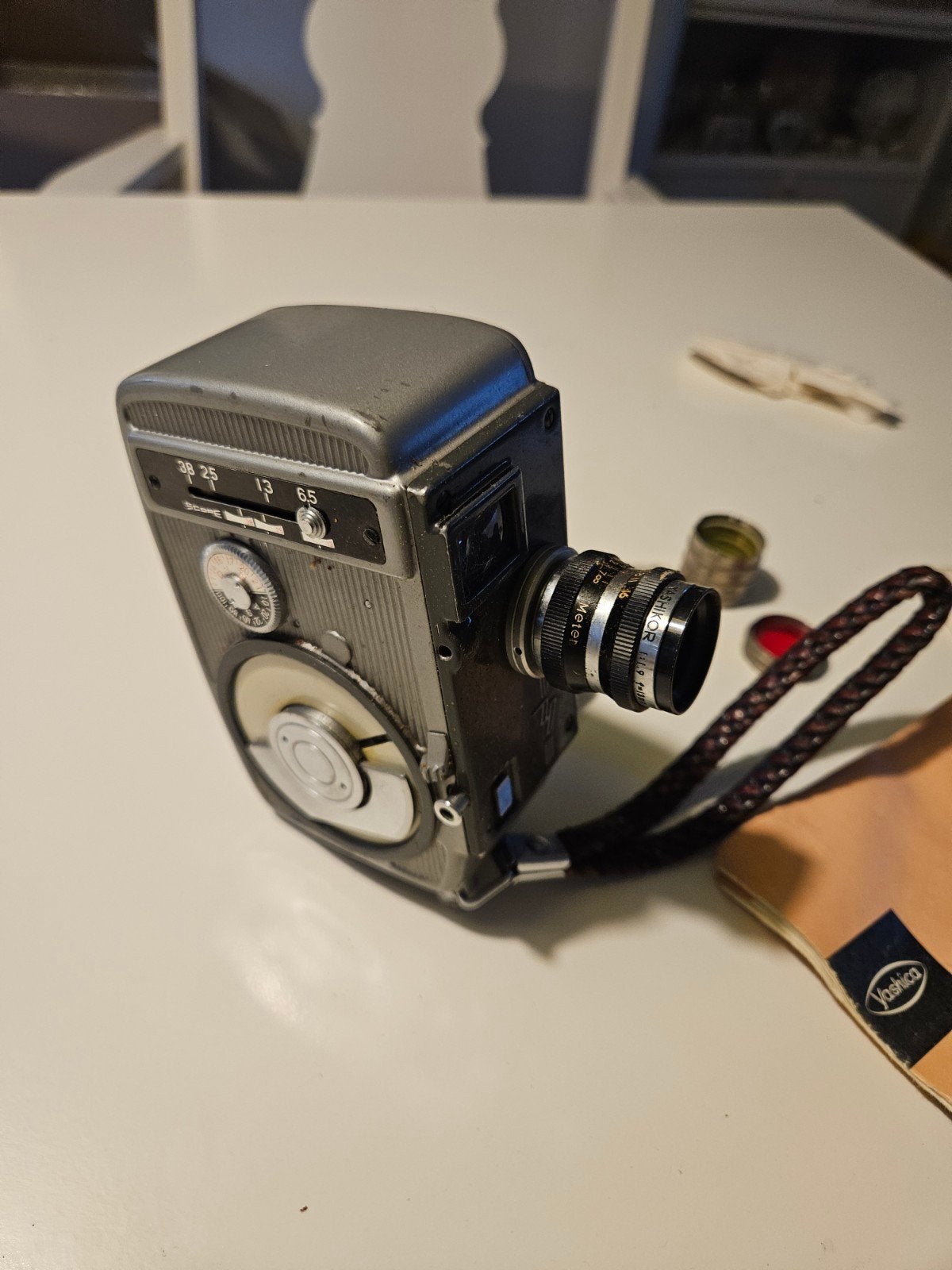 Vintage Yashica 8mm filmcamera met accessoires, Ophalen of Verzenden, 8mm, Camera