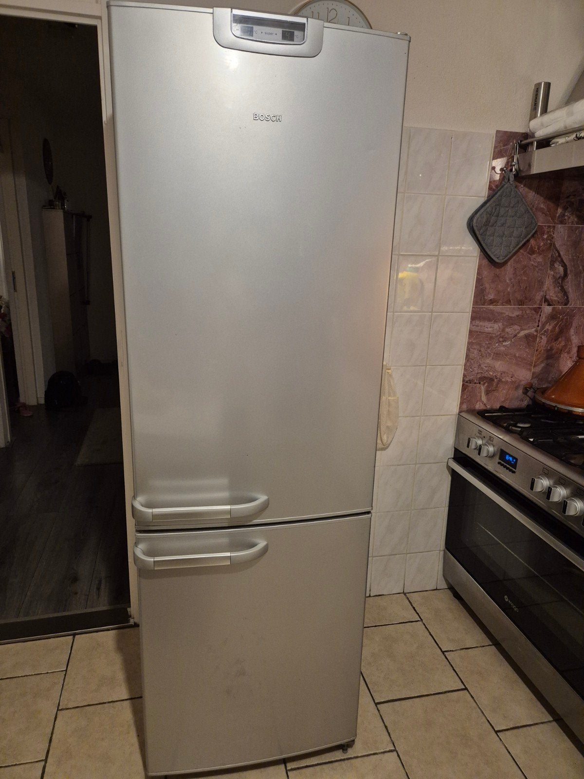 Bosch Koelkast met Vriezer - Goede Staat, Ophalen, Gebruikt, 200 liter of meer, 60 cm of meer