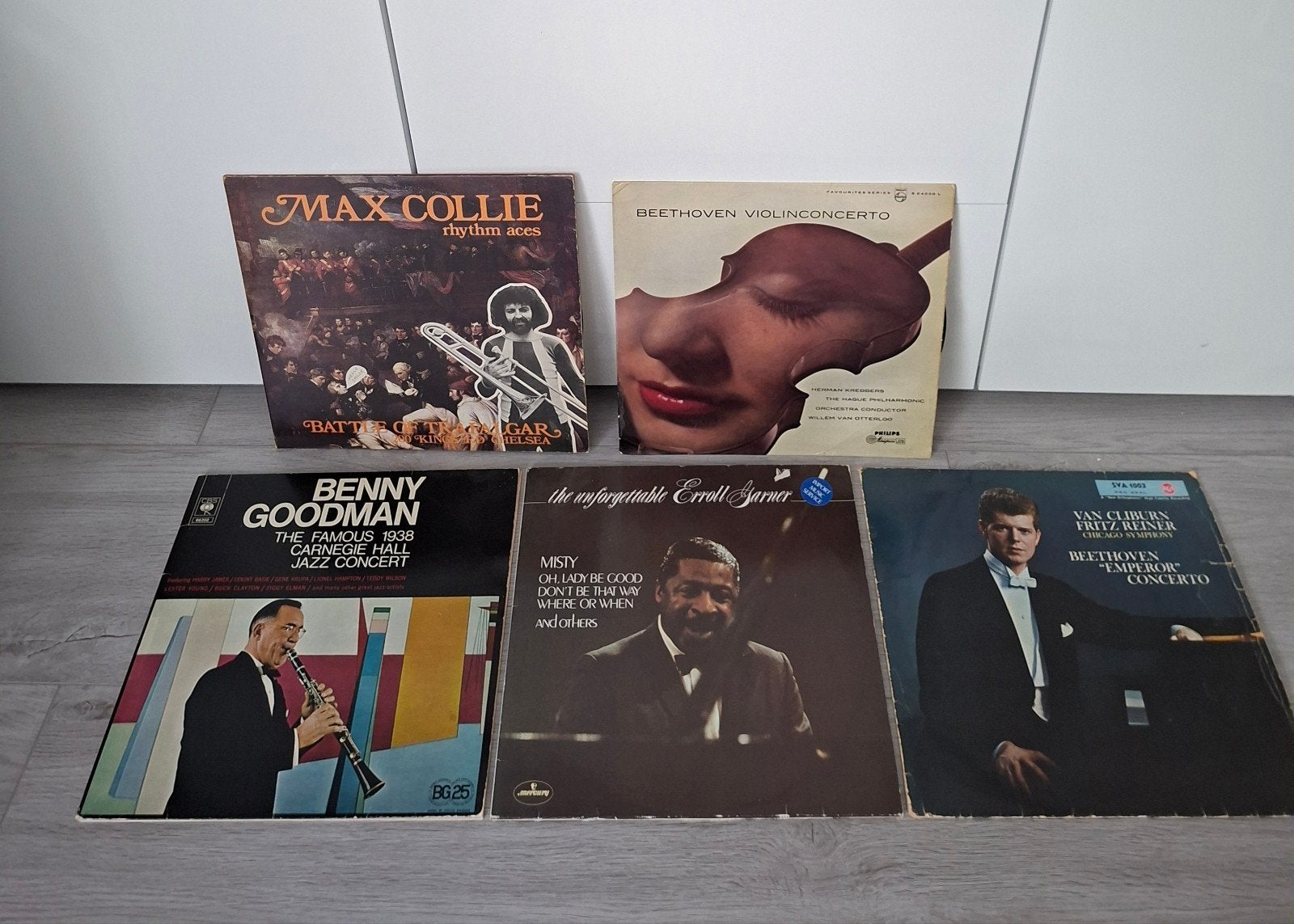 5x Jazz en Klassieke LP's - Max Collie, Benny Goodman e.a., LP, Gebruikt, Ophalen of Verzenden, 12 inch