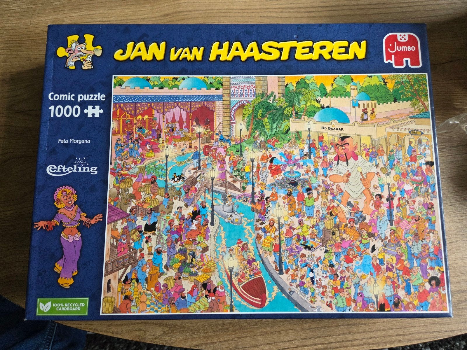 Jan van Haasteren Fata Morgana Efteling 1000 stukjes, Ophalen of Verzenden, 500 t/m 1500 stukjes, Zo goed als nieuw, Legpuzzel
