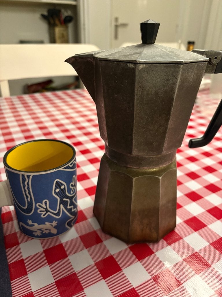 Italiaans Moka espresso 6 kopjes, Ophalen, Gebruikt, Espresso apparaat, Gemalen koffie
