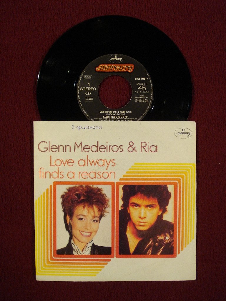 Glenn Medeiros & Ria 7" Single: ‘Love always finds a reason’, Ophalen of Verzenden, Zo goed als nieuw, 7 inch, Pop