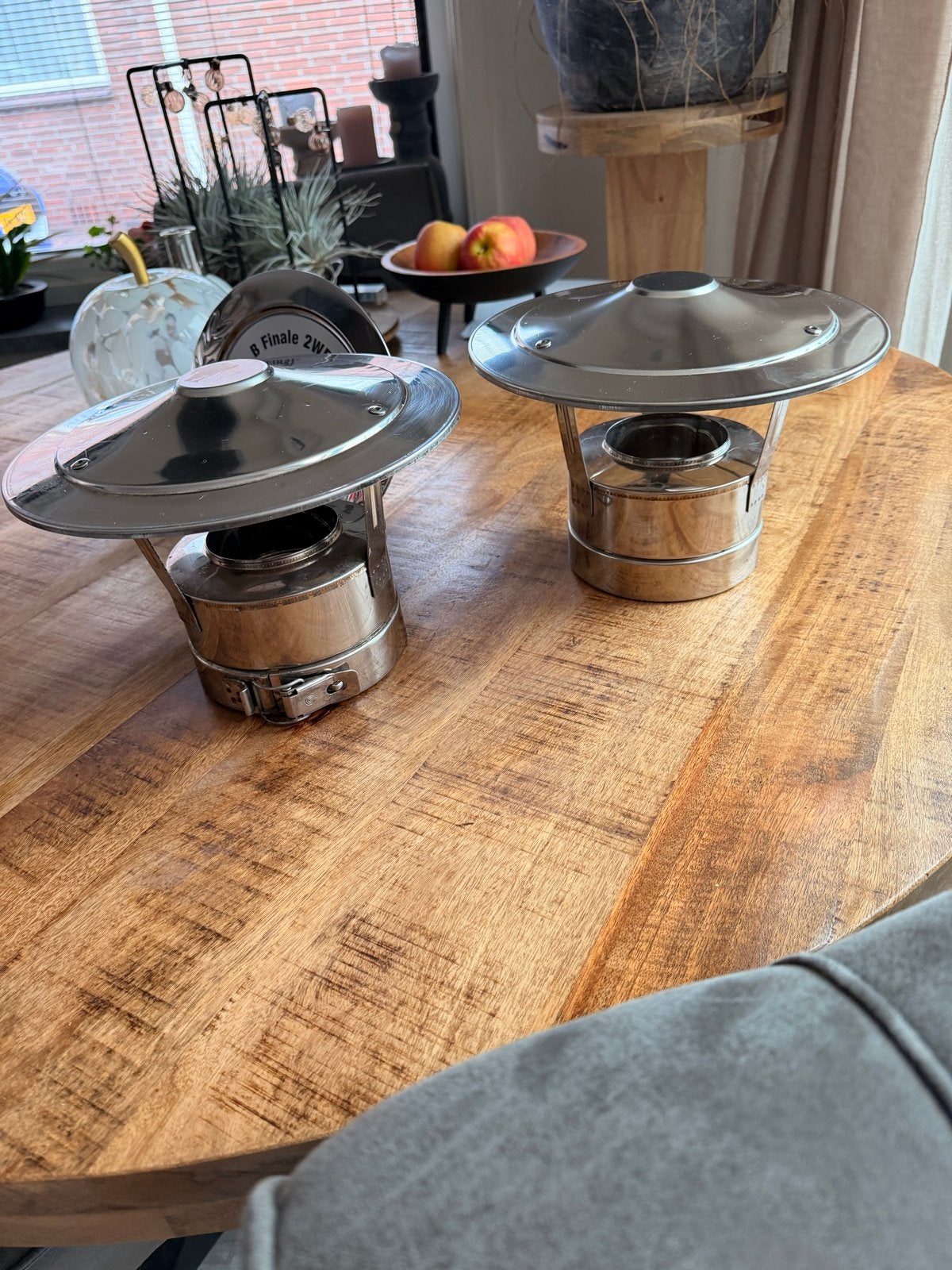 2x Nedco regenkap dubbelwandig 150mm, Ophalen, Gebruikt