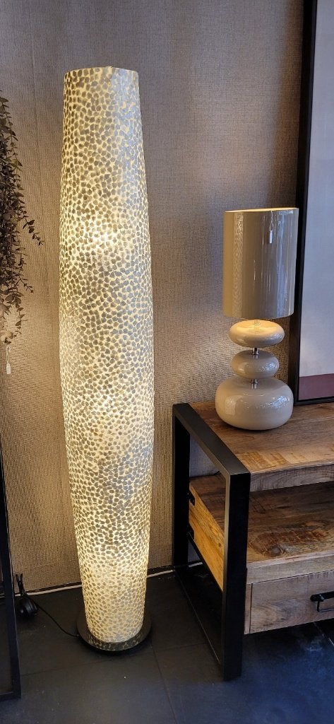 Schelpen vloerlamp, Ophalen, Natuurlijk materiaal, Nieuw, E27 (groot)