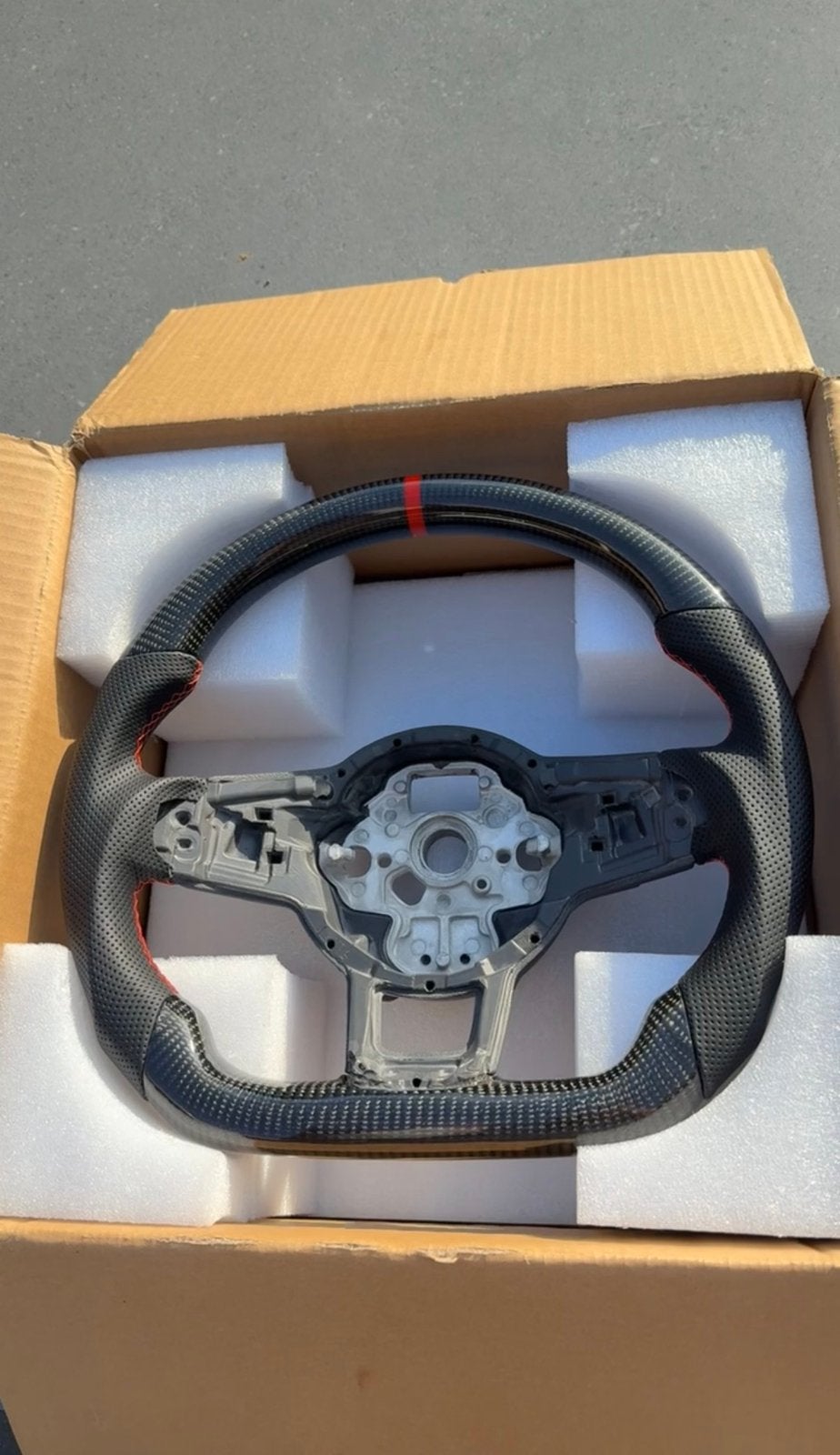 NIEUW Volkswagen sportstuur carbon/leder, Auto-onderdelen, Besturing, Ophalen of Verzenden, Nieuw, Volkswagen
