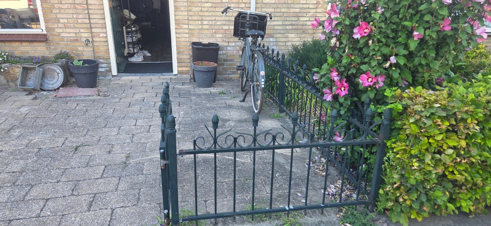 IJzeren tuin hekwerk met poortje - Diverse afmetingen, Tuin en Terras, Tuinhekken en Hekwerk, Ophalen, Met poort, Gebruikt, Tuinhek