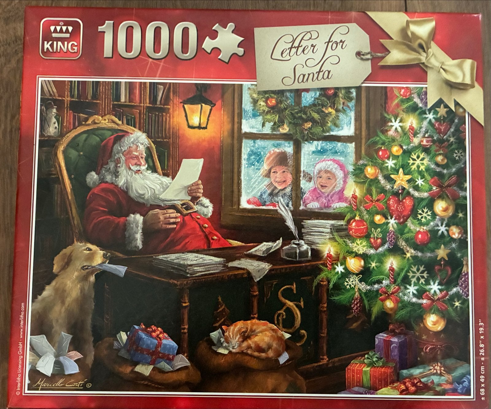 Kerstpuzzel Santa Claus - 1000 stukjes, Ophalen of Verzenden, 500 t/m 1500 stukjes, Gebruikt, Legpuzzel