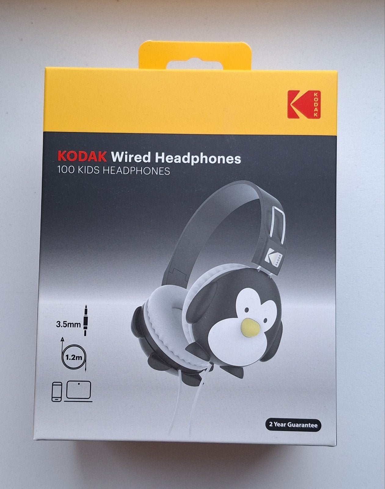 Kodak Kids Hoofdtelefoon Pinguïn | Bedraad | Nieuw in doos!, Verstelbaar, Nieuw, Over-ear, Zwart