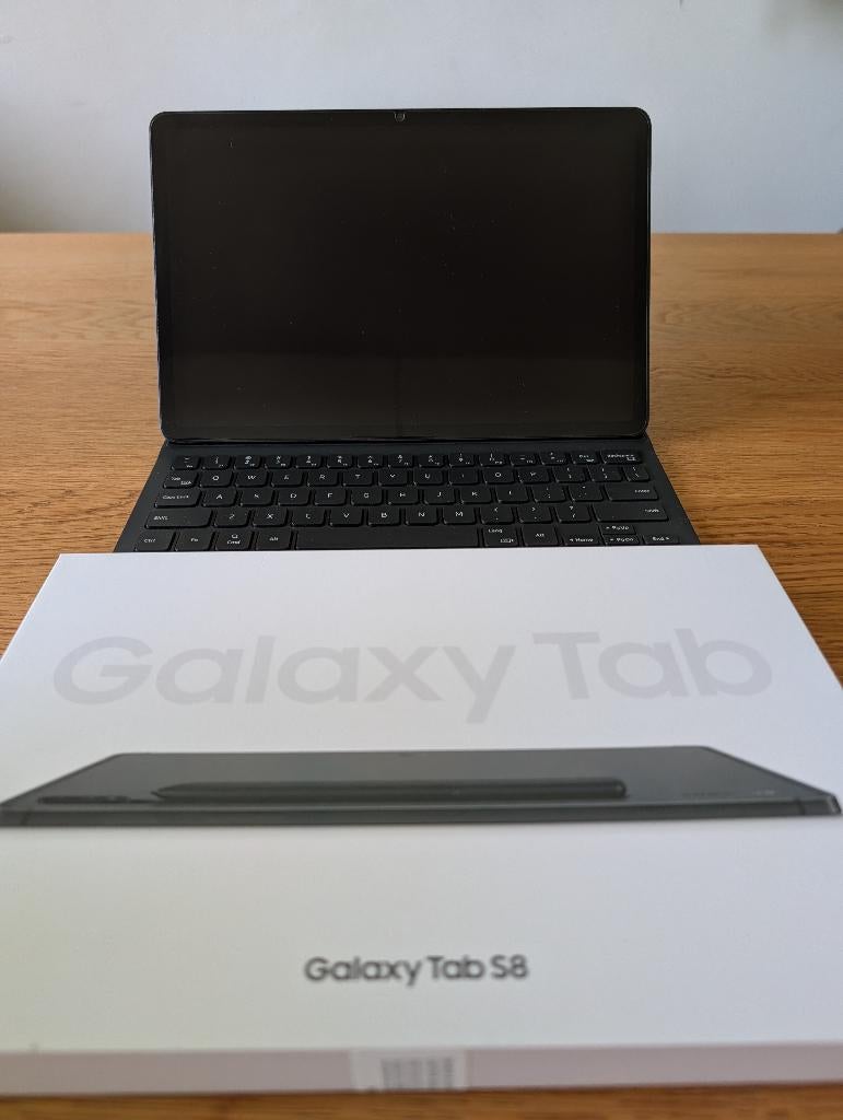 Samsung Tab S8 128GB met Samsung Keyboard bookcover, Computers en Software, Android Tablets, Usb-aansluiting, 11 inch, Ophalen of Verzenden