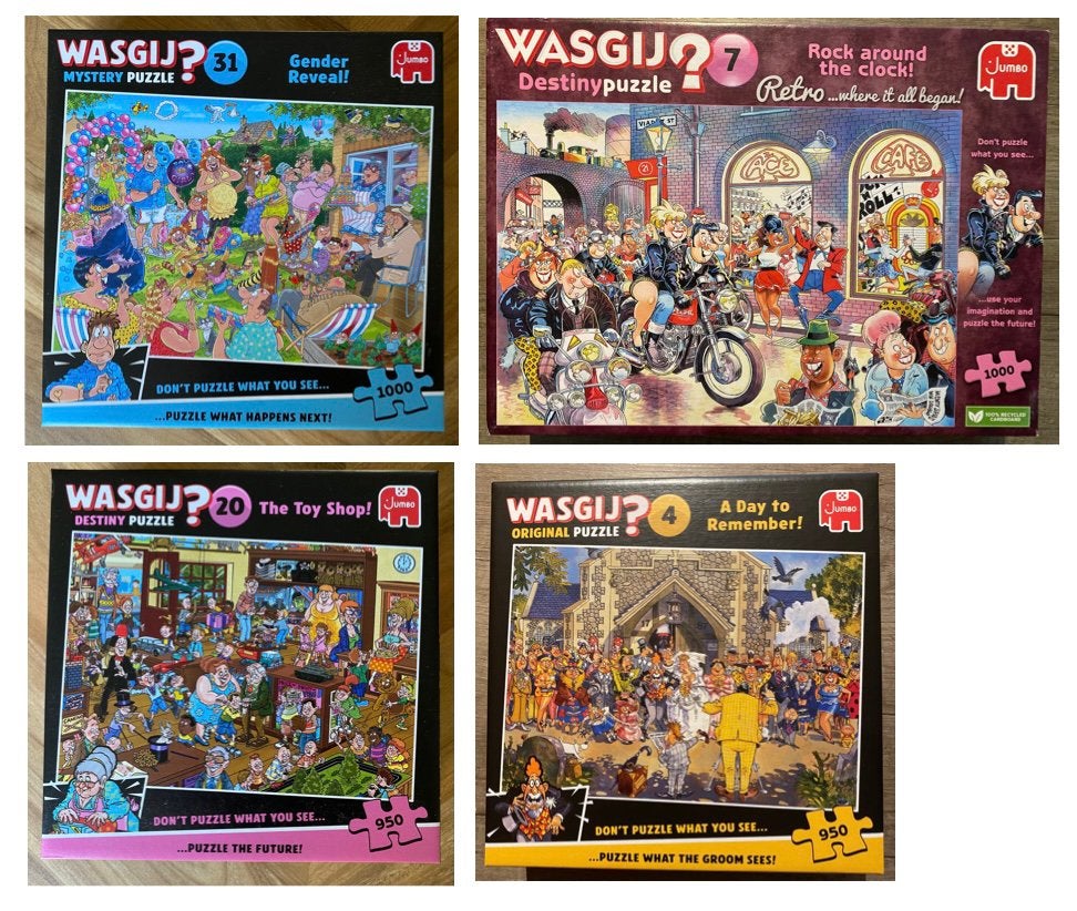 4 wasgij? Puzzels, Ophalen, 500 t/m 1500 stukjes, Zo goed als nieuw
