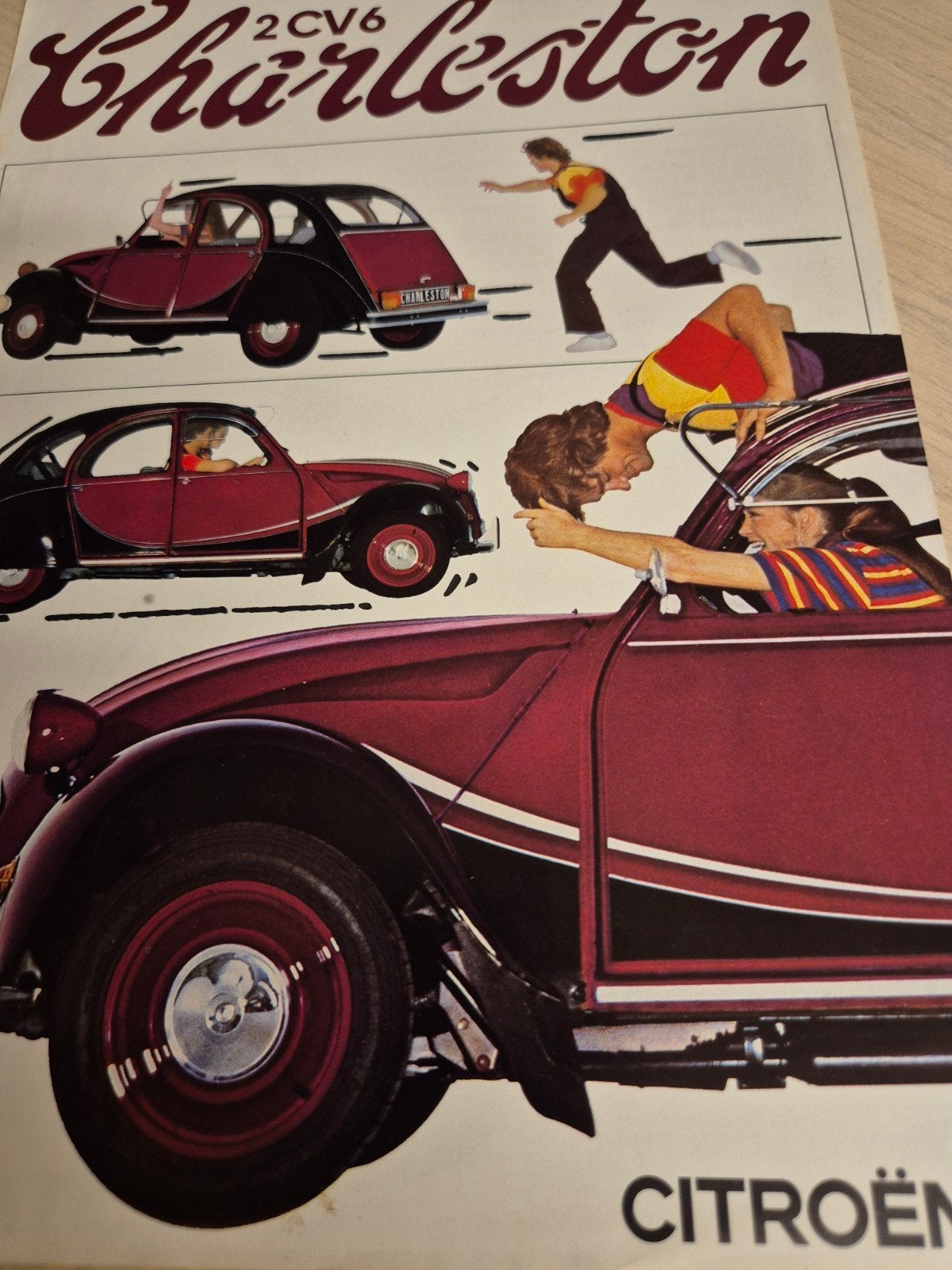 1981 Nederlands Citroën 2cv Charleston actiemodel eend broch, Ophalen of Verzenden, Citroën