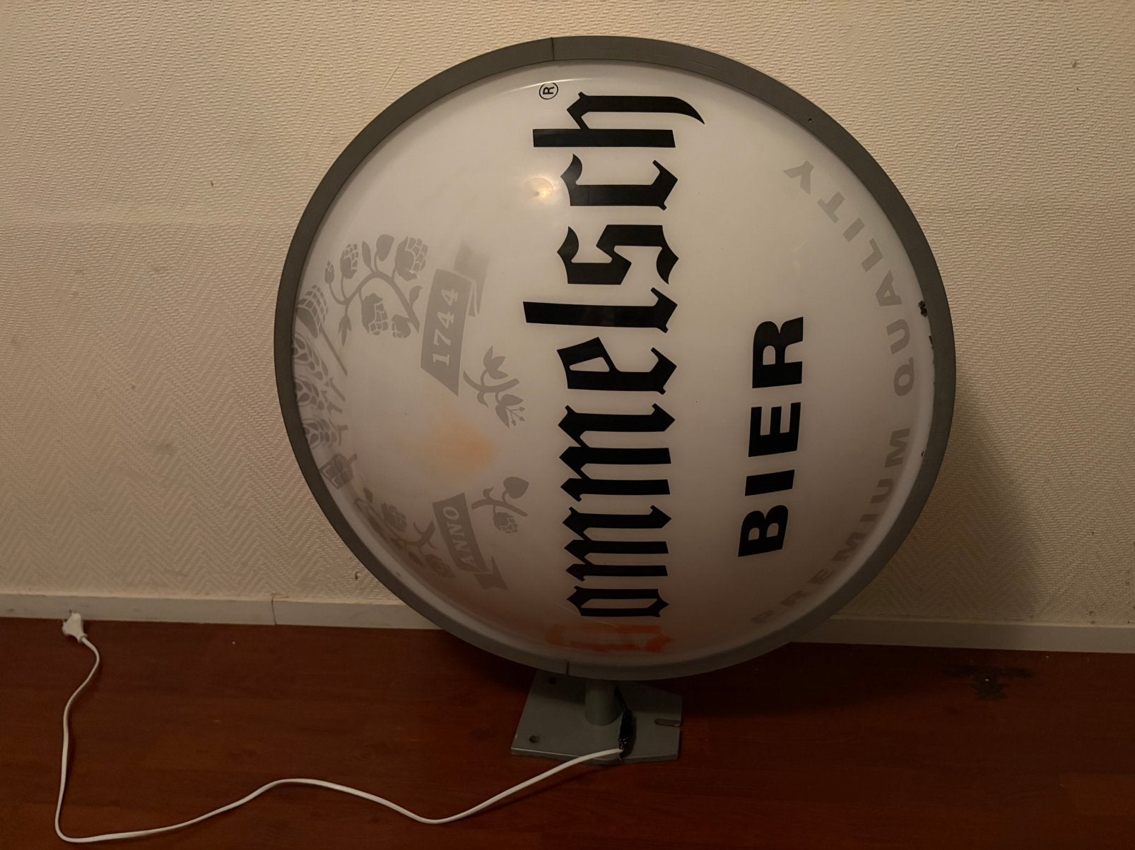dommelsch bier licht bord, Ophalen