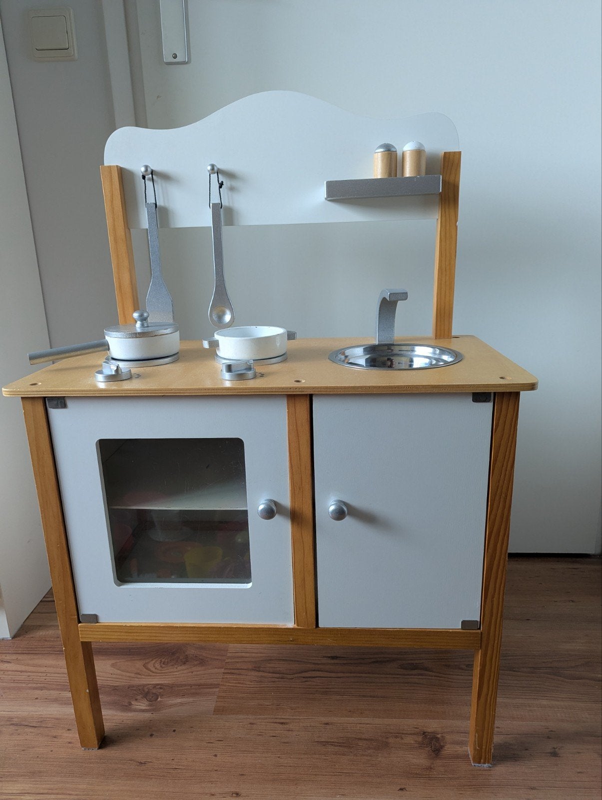 Houten speelkeuken met accessoires, Ophalen, Gebruikt