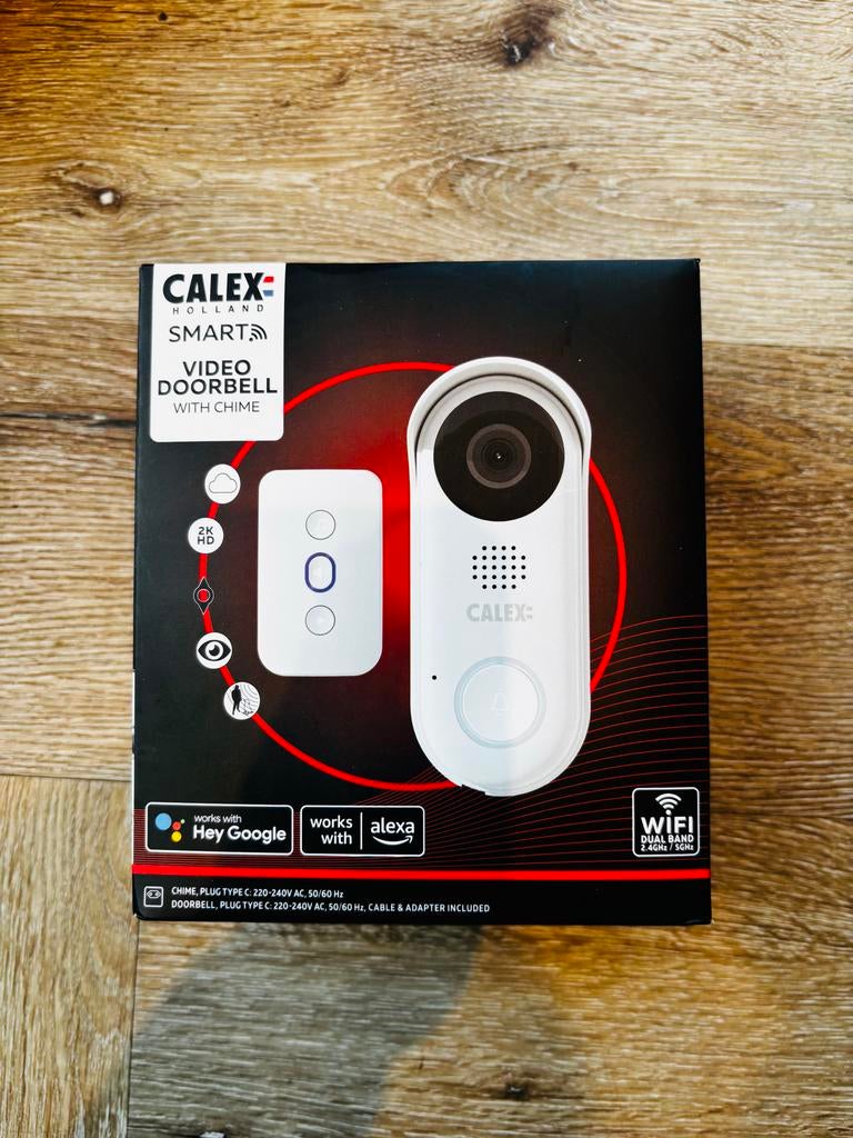 Nieuwe Calex Smart Video Deurbel met Chime, Ophalen of Verzenden, Compatibel met smartphone, Nieuw, Draadloos