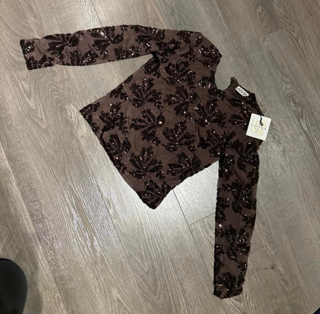 Glitter top One size, Ophalen of Verzenden, Nieuw, Maat 38/40 (M), Bruin