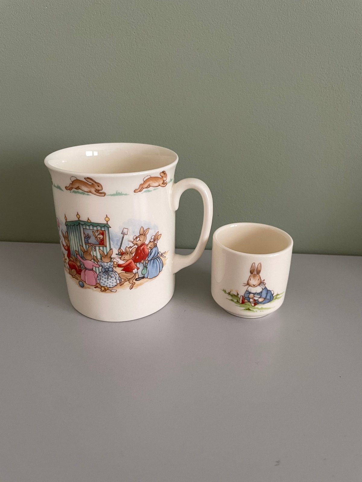 Bunnykins beker en eierdopje, Ophalen, Gebruikt, Overige stijlen, Kop(pen) en/of Schotel(s)