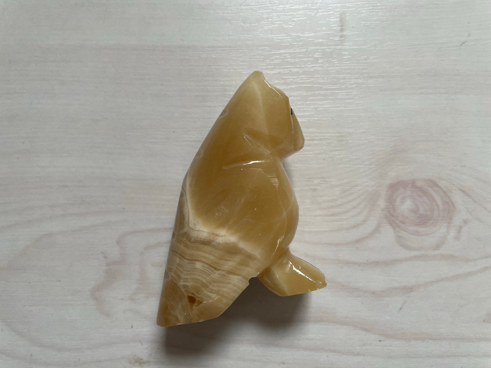 Onyx Uil Beeldje - Decoratief Woonaccessoire, Gebruikt, Overige stijlen, Ophalen of Verzenden, Steen/keramiek