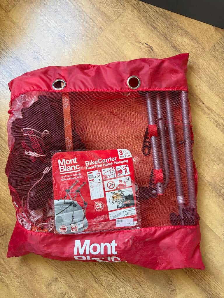 Mont Blanc Fietsendrager voor 3 fietsen - Nieuw in verpakkin, Ophalen, 2 fietsen, Zo goed als nieuw, Achterklepdrager