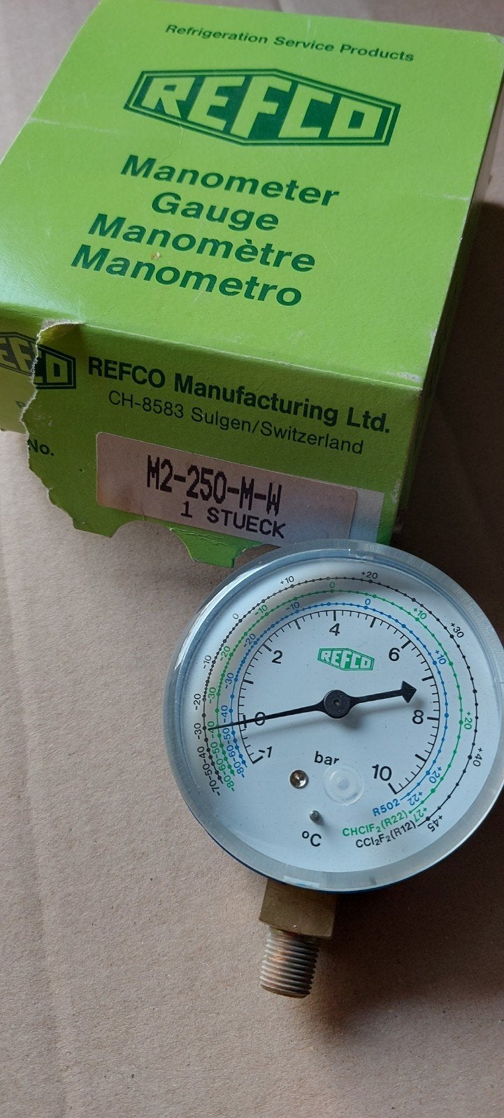 Refco manometer, Ophalen, Nieuw