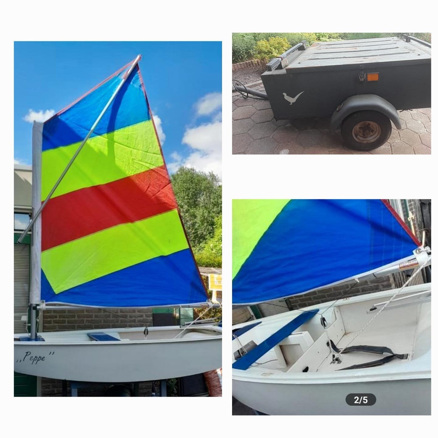 Optimist met karretje Vaarklaar, Ophalen, Gebruikt, Overige typen, Minder dan 15 m²