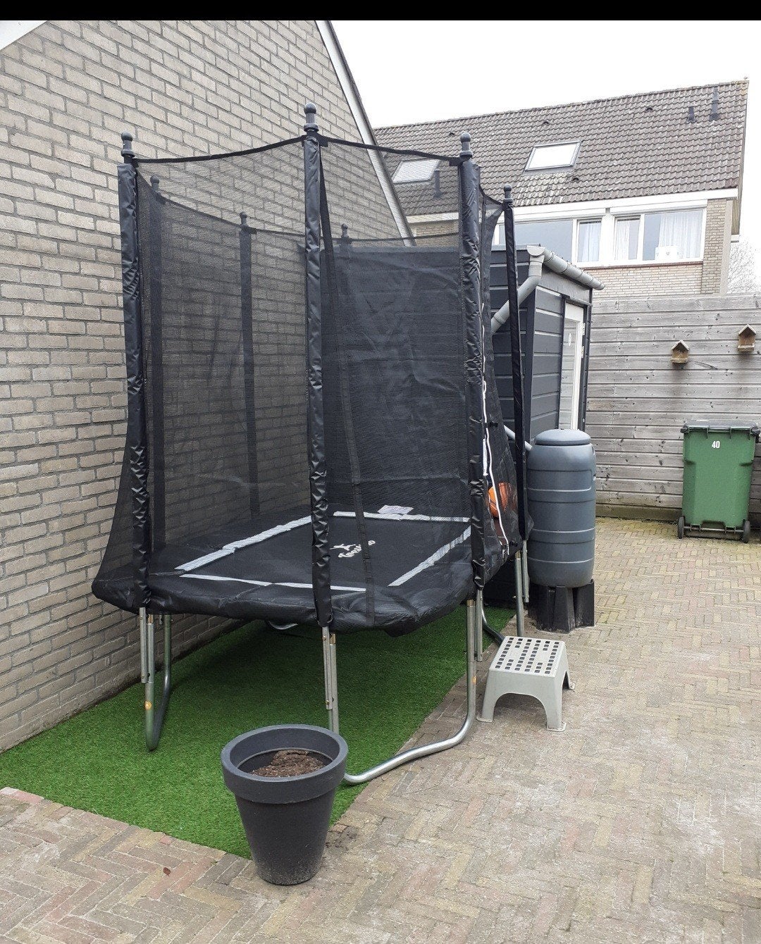 Trampoline rechthoekig, Ophalen, Gebruikt