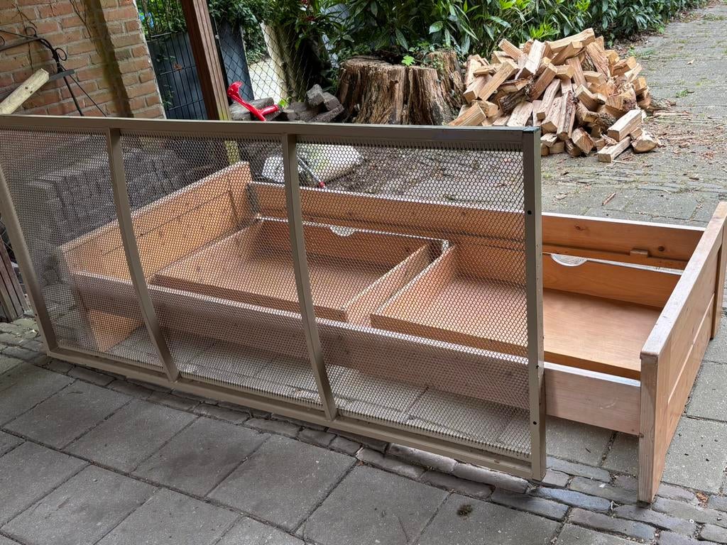 Auping 90 x 200 spiraalbodem en bed, Huis en Inrichting, Slaapkamer | Matrassen en Bedbodems, Ophalen, Gebruikt, 90 cm, Eenpersoons