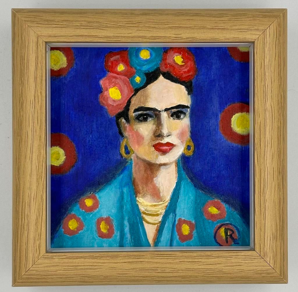 Frida Kahlo miniatuur, Antiek en Kunst, Kunst | Schilderijen | Modern, Ophalen of Verzenden